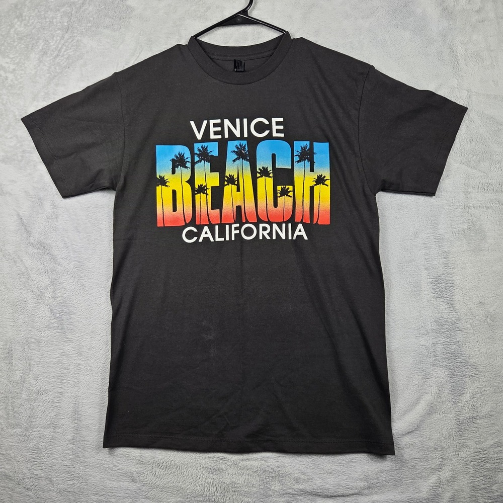 Player Tees T-Shirt Womens M Black Excellent Venice Beach California Graphic